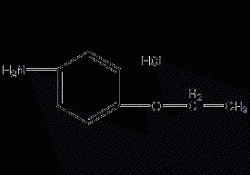 Structural formula of p-aminophenylene ether hydrochloride