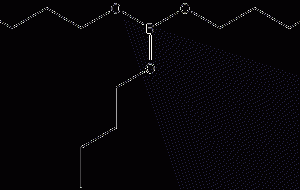 Structural formula of tri-n-butyl borate