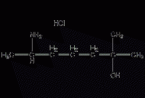 6-amino-2-methyl-2-heptanol hydrochloride structural formula