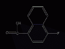 4-Fluoro-1-naphthoic acid structural formula