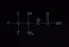 3-hydroxy-3-methyl-4,4,4-trifluorobutyric acid structural formula