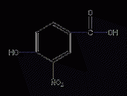 4-hydroxy-3-nitrobenzoic acid structural formula