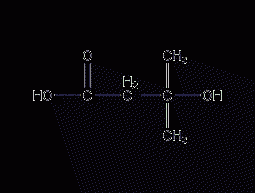 3-hydroxy-3-methylbutyric acid structural formula