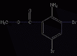 2-amino-3,5-dibromobenzoic acid methyl ester structural formula