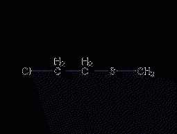 2-Chloroethyl methyl sulfide structural formula