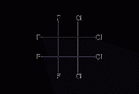 1,1,2,2-tetrachlorotetrafluorocyclobutane structural formula