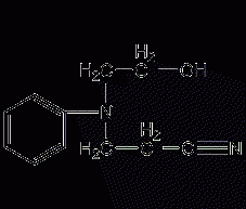 N-(2-cyanoethyl)-N-(2-hydroxyethyl)aniline structural formula