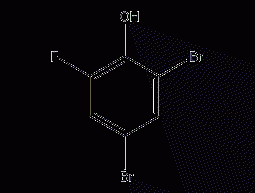 2,4-dibromo-6-fluorophenol structural formula