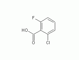 2-Chloro-6-fluorobenzoic acid structural formula