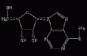 6-Methylthiopurine nucleoside structural formula