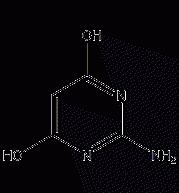 2-amino-4,6-dihydroxypyrimidine structural formula