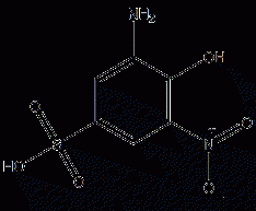 3-amino-4-hydroxy-5-nitrobenzenesulfonic acid structural formula