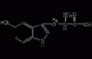 5-hydroxyindole-3-acetic acid structural formula