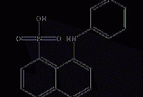 8-aniline-1-naphthalenesulfonic acid structural formula