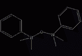 1,3-diphenyl-1,1,3,3-tetramethyldisiloxane  Structural formula