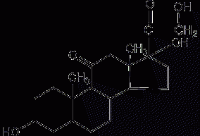 Tetrahydrocortisone structural formula